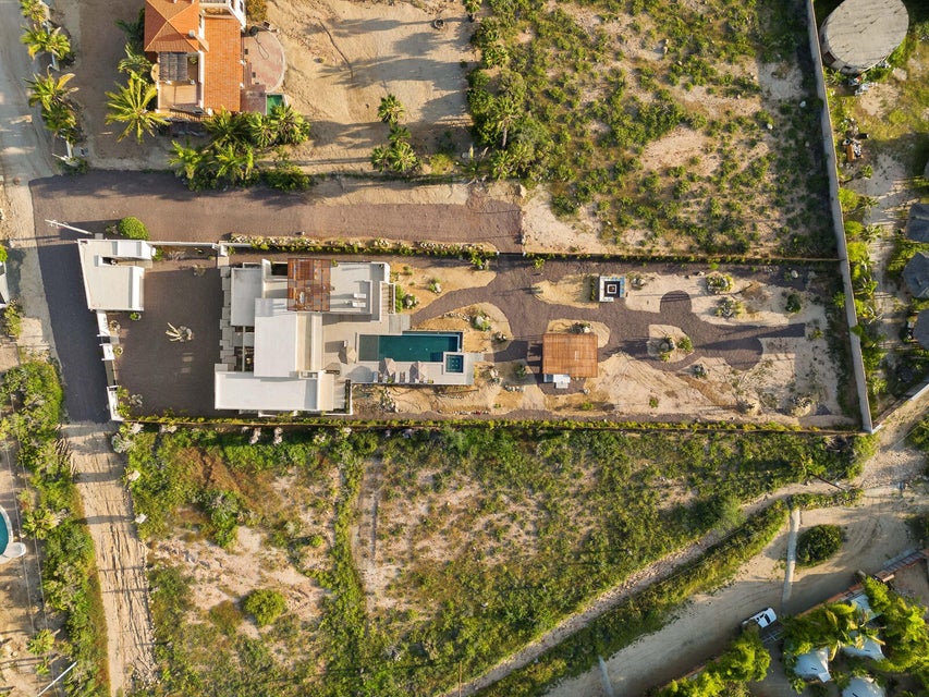 Aerial view of the lot
